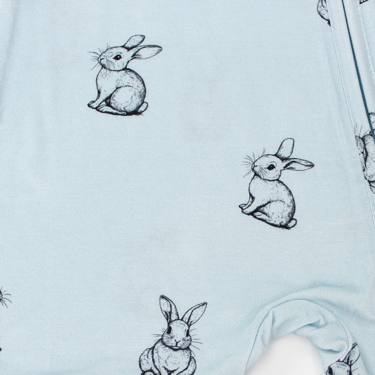 HopHopBunny Premium Bamboo Ultra-soft Baby Playsuit Signature Blue Bunny Design