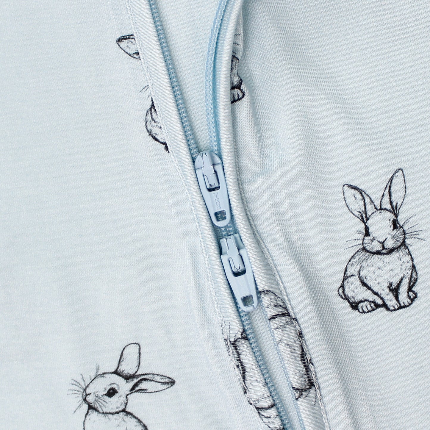 HopHopBunny Premium Bamboo Ultra-soft Baby Playsuit Signature Blue Bunny Design